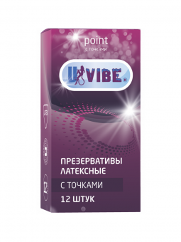 Презервативы с точками UVIBE 12 шт