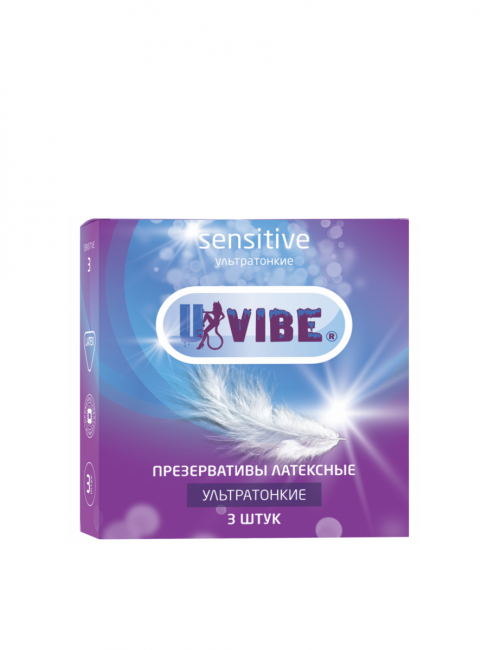 Презервативы Ультратонкие UVIBE 3шт 